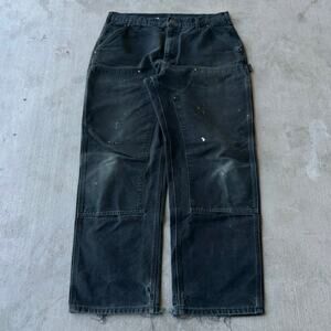 Vintage Y2K Carhartt black double knee work wear carpenter pants